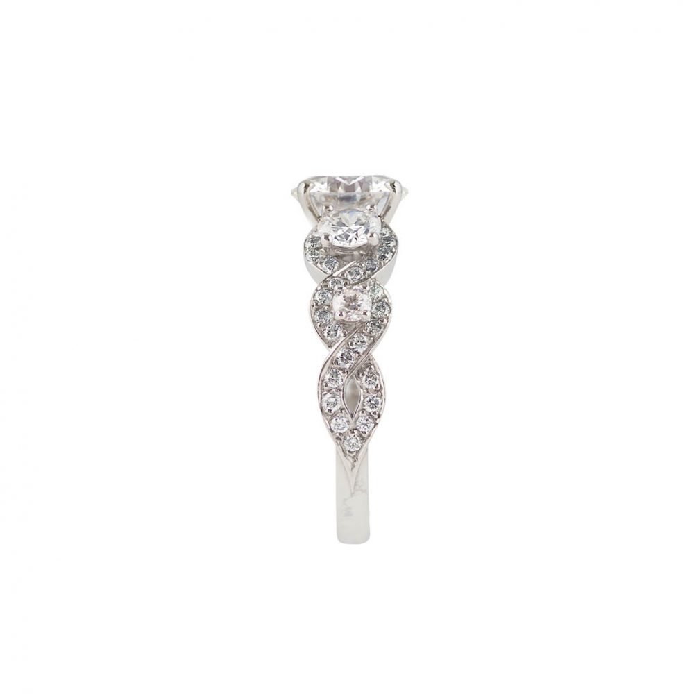 Helix Diamond Trilogy Engagement Ring Daou Jewellery