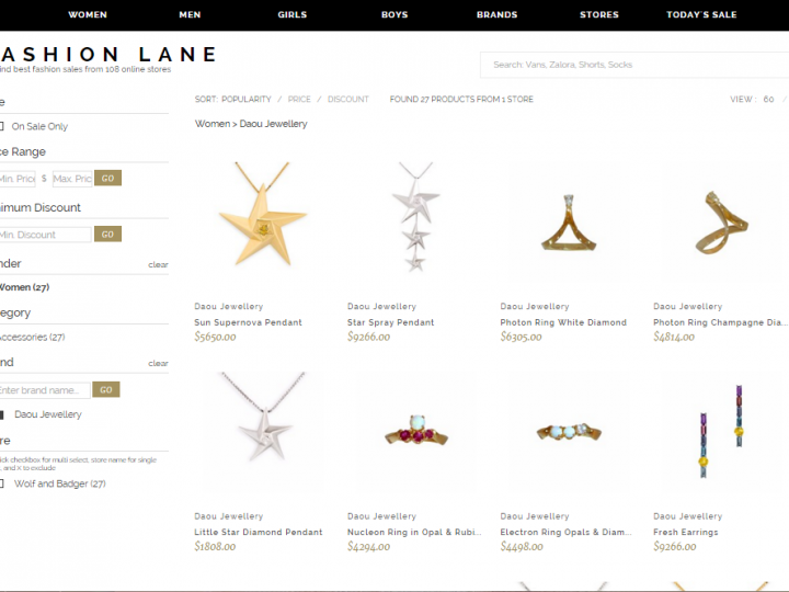 Fashion Lane our new Australian stockist