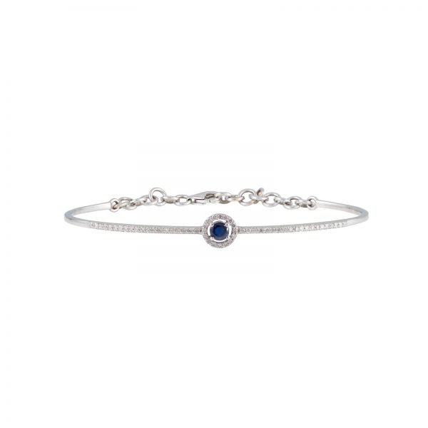 Orbit Bangle - Sapphire and Diamond