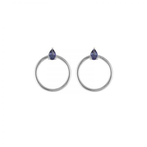 Convertible Double Hoop Orbit Earrings – Iolite