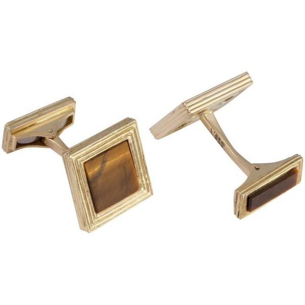 Square Tiger's Eye Cufflinks