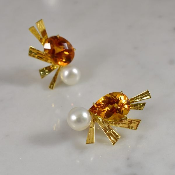 Asymmetric Gemstone Spark Earrings